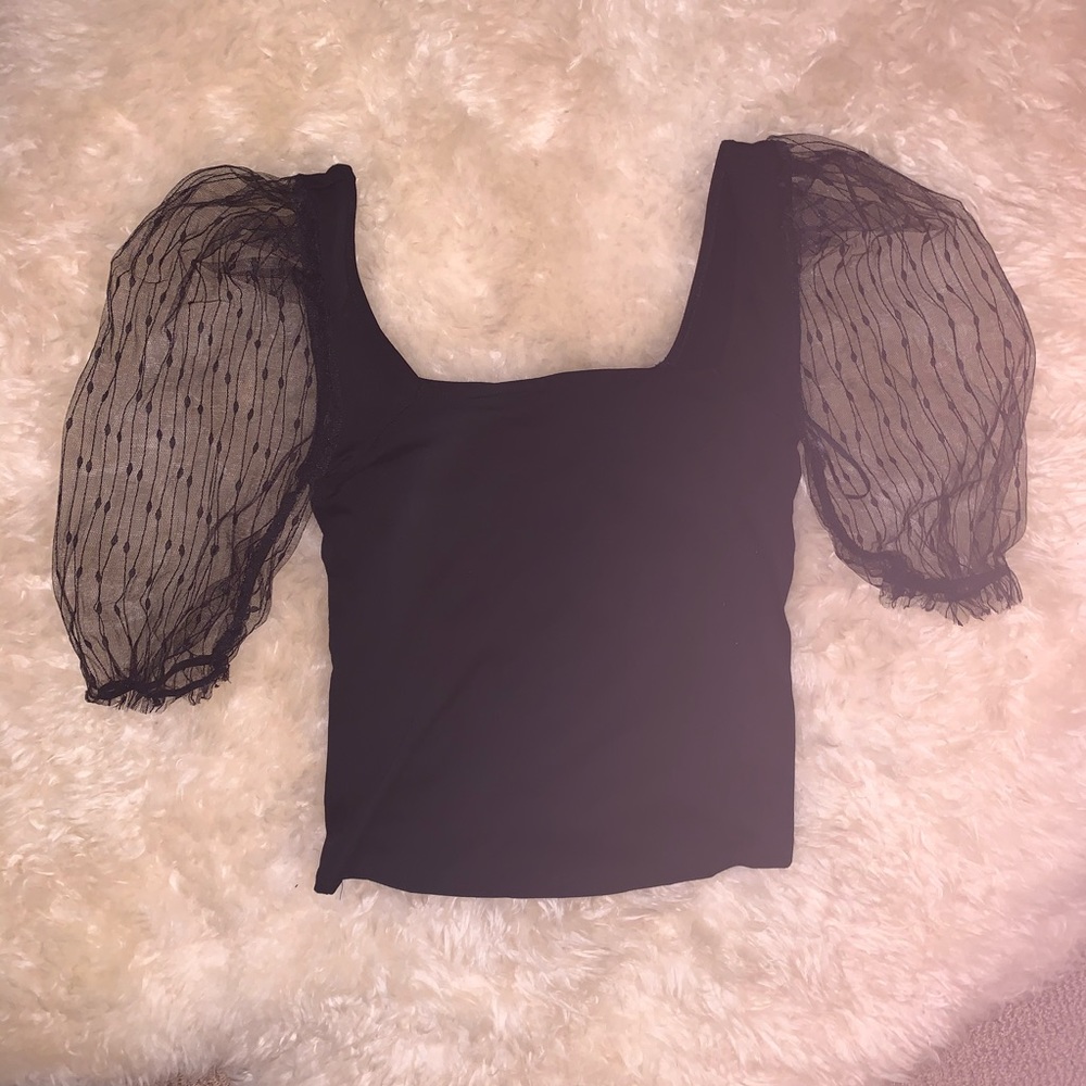 Lace arm top